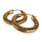 NZGD | 9ct Gold Textured Radiance Hoop Earrings 18.2mm