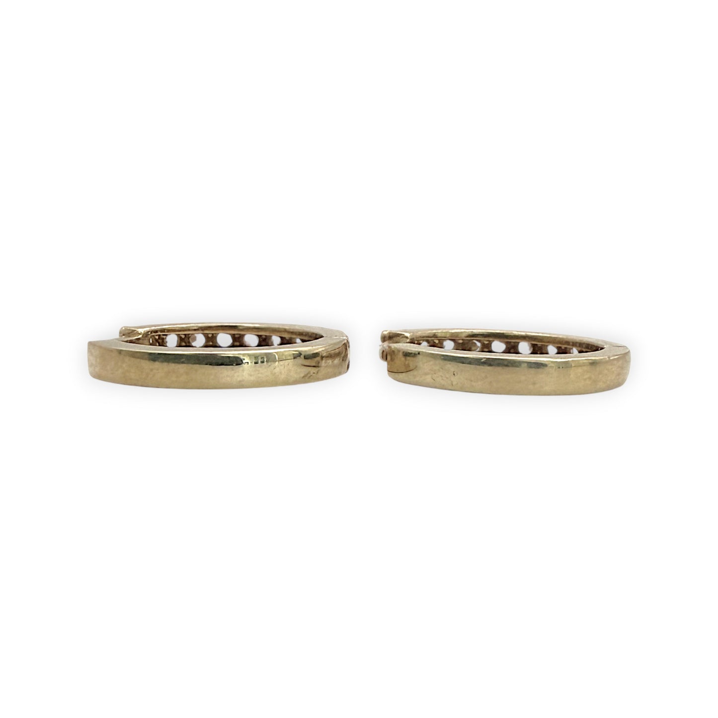 NZGD | 9ct Gold CZ Grace Everyday Hoop Earrings 11.8mm
