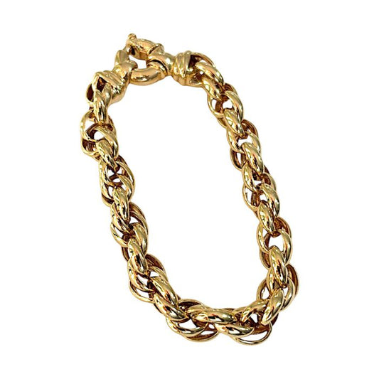 Gold Roller Curb Bracelet