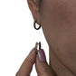9ct Gold Elegant Diamond-Studded Hoop Earrings