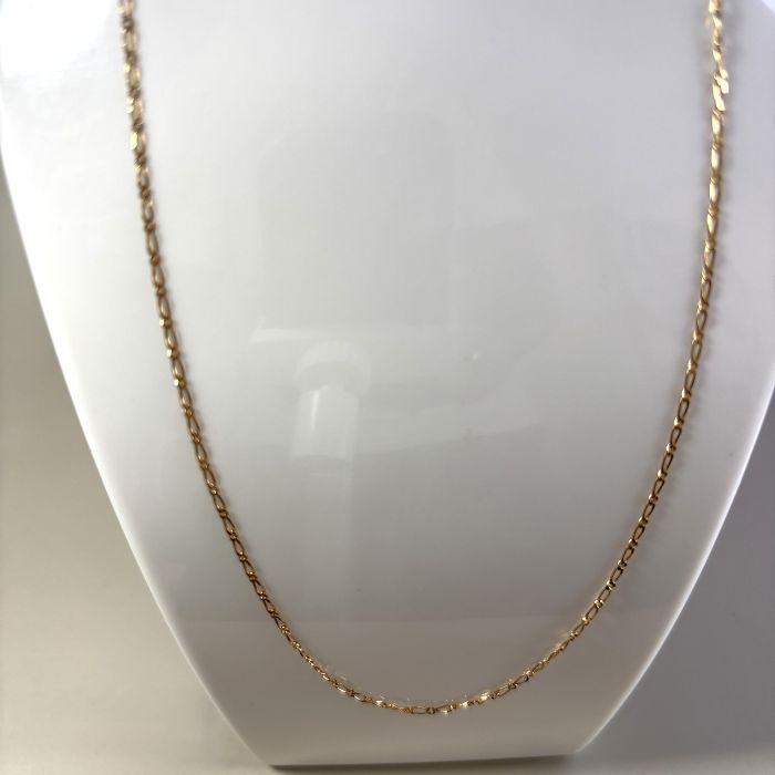 Elegant 9ct Gold Figaro 1-1 Chain
