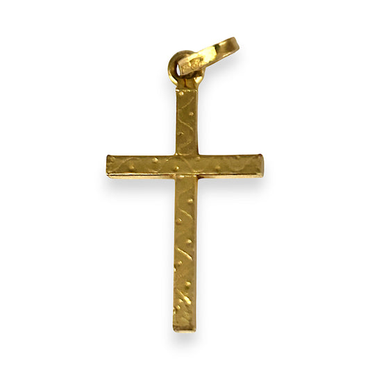GOLD DEAL | 18ct (18K) Gold Vintage Square Cross Pendant