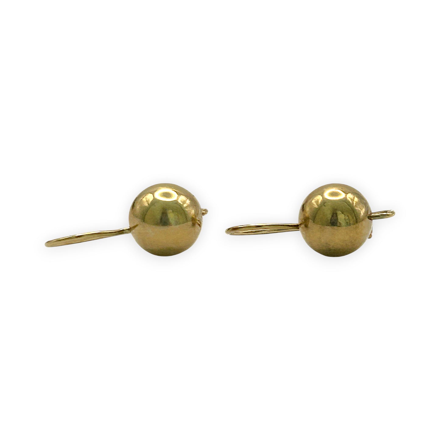 GOLD DEAL | 9kt Gold Minimalist Gold Orb Drops Earrings 10.0mm