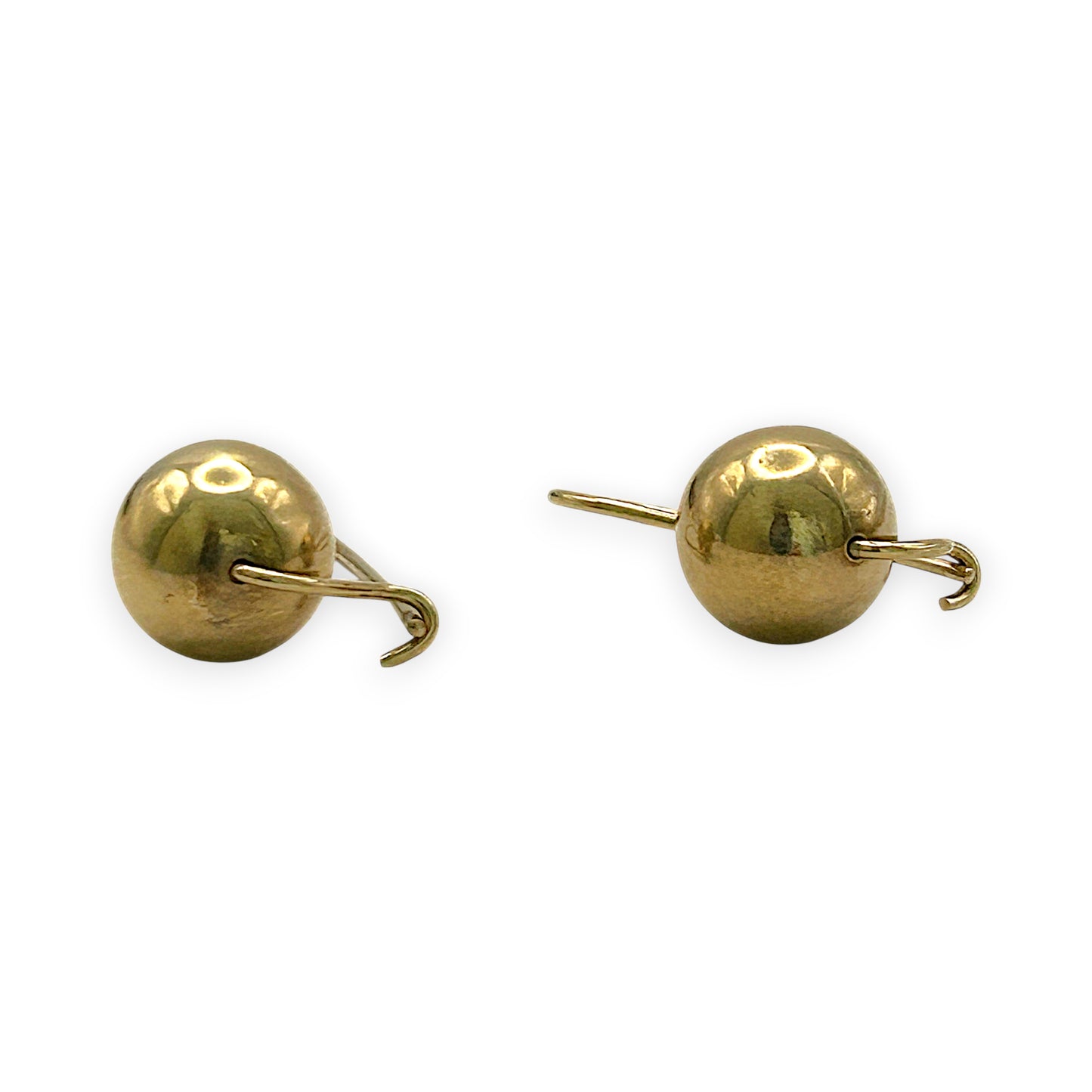 GOLD DEAL | 9kt Gold Minimalist Gold Orb Drops Earrings 10.0mm