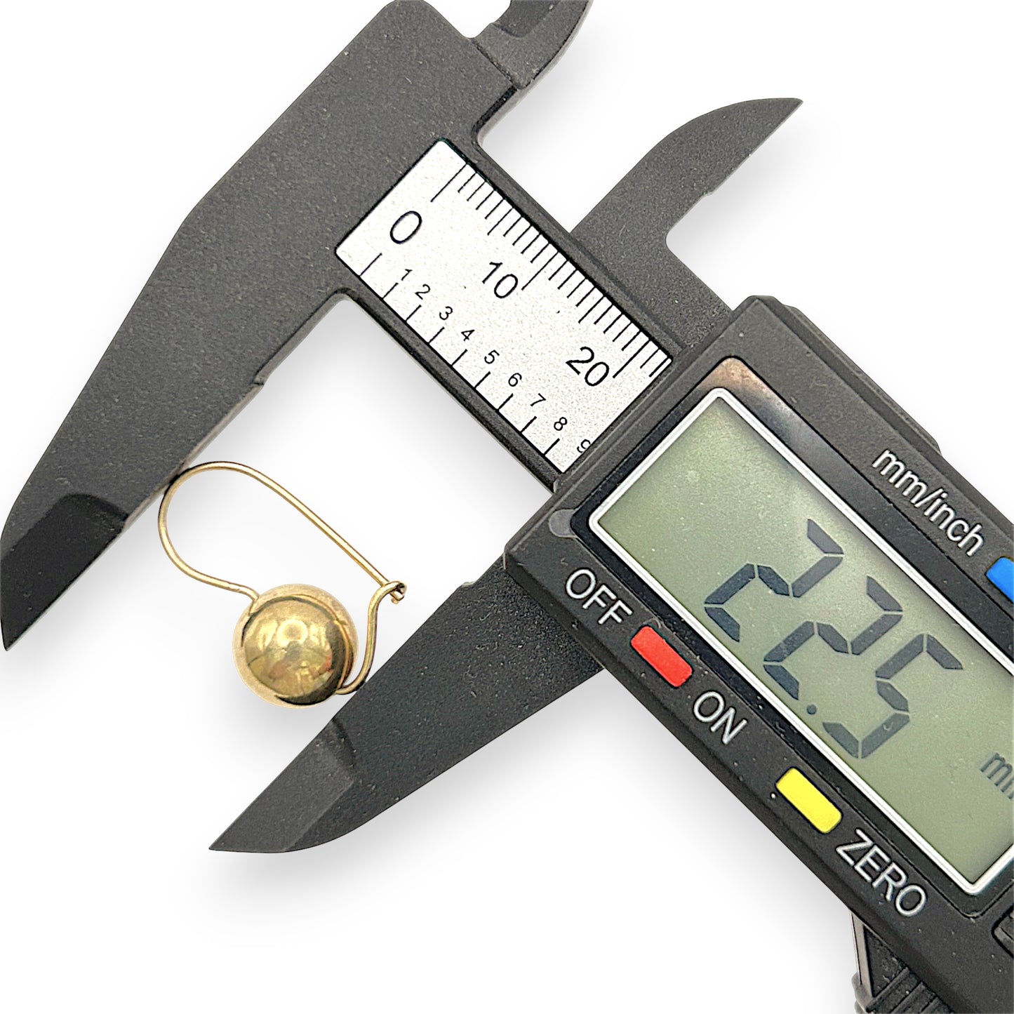 GOLD DEAL | 9kt Gold Minimalist Gold Orb Drops Earrings 10.0mm