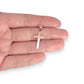 GOLD DEAL | 18ct (18K) Rose Gold Modest Flat Cross Pendant