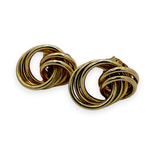 NZGD | 9ct Gold Opulent Love Knot Studs 10.2mm