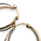 NZGD | 9ct Y/W Gold Dual Harmony Eternity Hoops Earrings 18.3mm