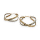 NZGD | 9ct Y/W Gold Dual Harmony Eternity Hoops Earrings 18.3mm