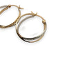 NZGD | 9ct Y/W Gold Dual Harmony Eternity Hoops Earrings 18.3mm