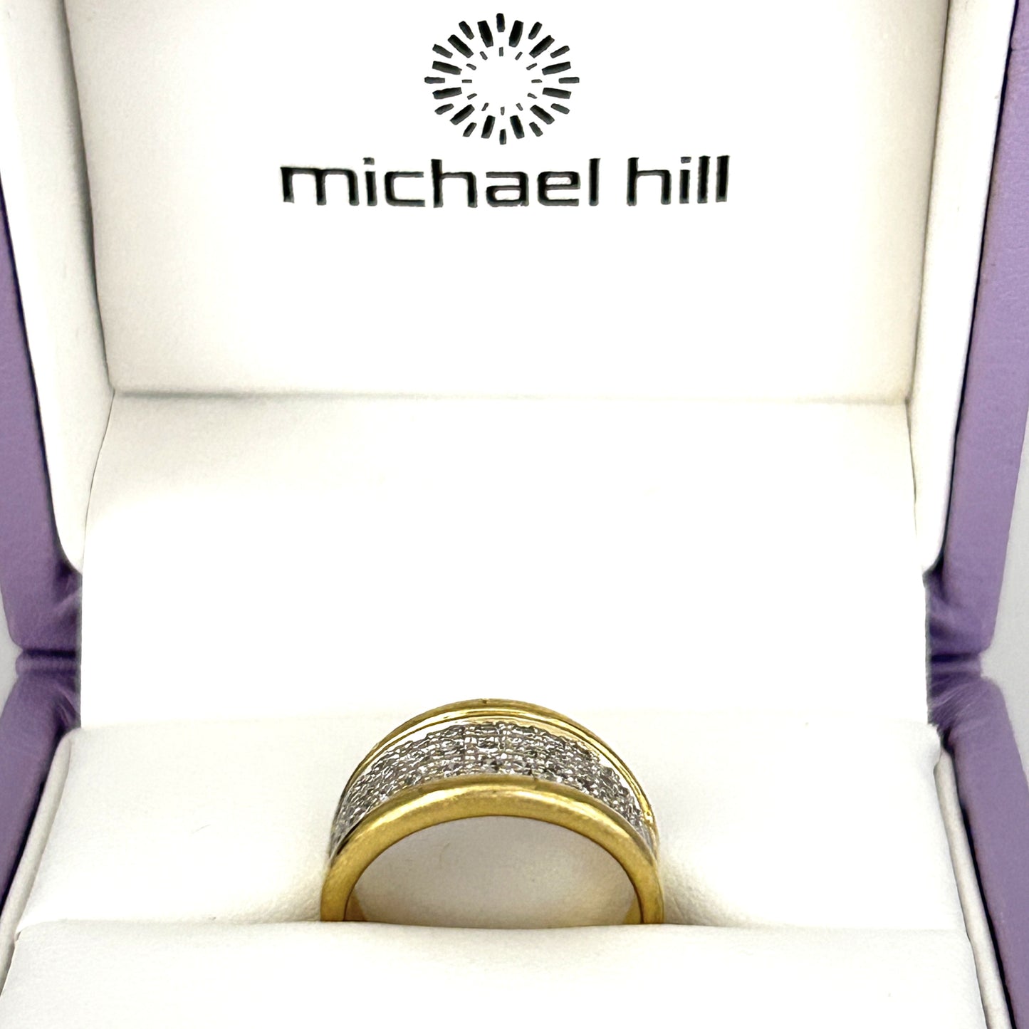 GOLD DEAL | 18ct (18K) Gold Triple Row Diamond Ring by Michael Hill Valuation $5,500