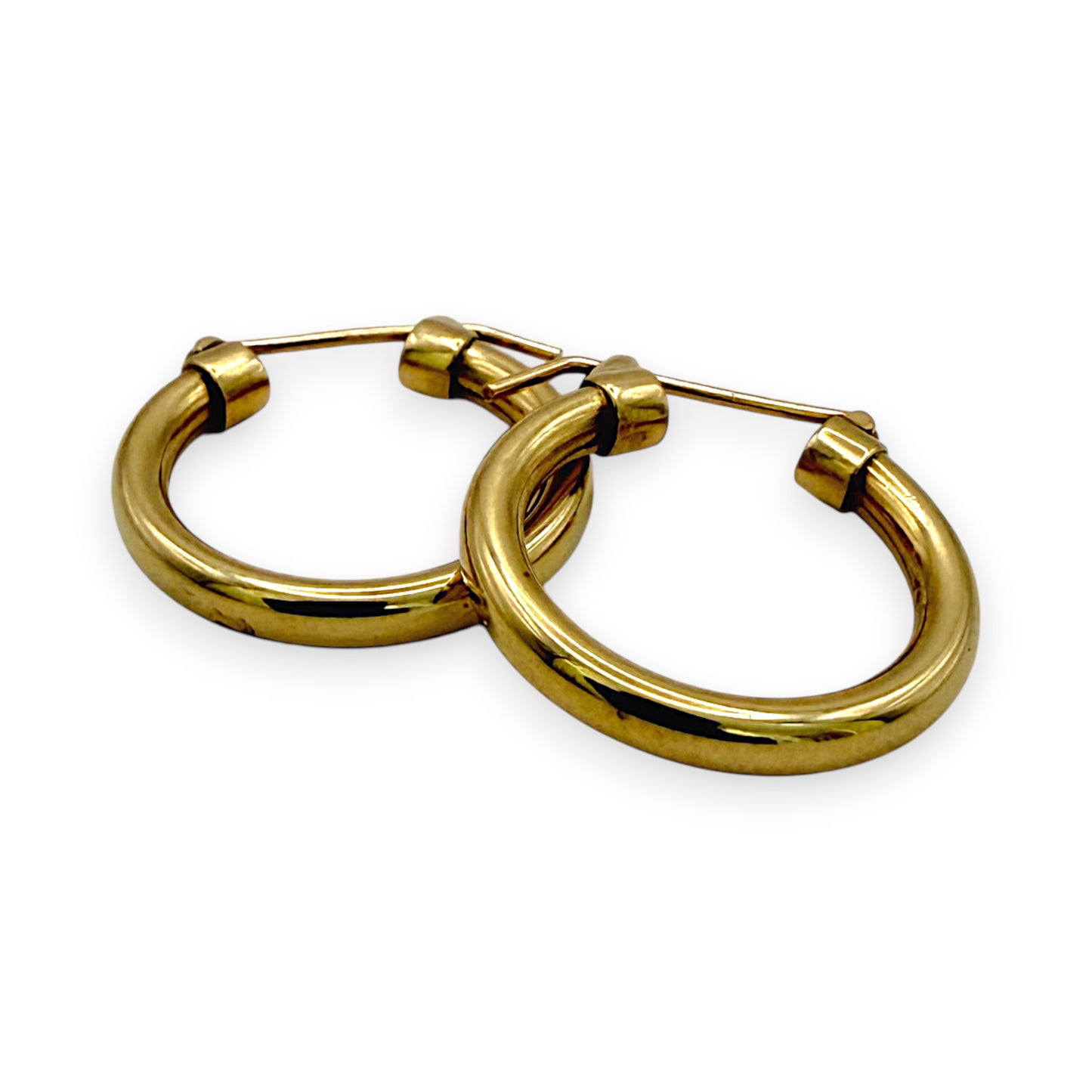 NZGD | 9ct Gold Vintage Glow Hoop Earrings 21.1mm