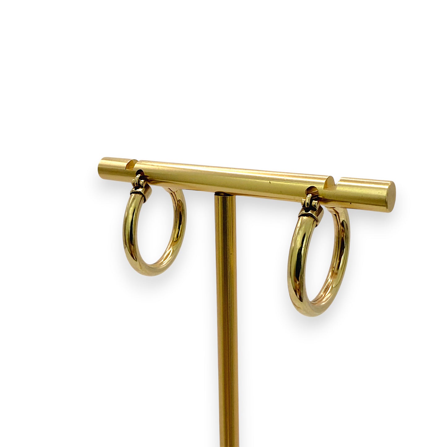 NZGD | 9ct Gold Vintage Glow Hoop Earrings 21.1mm