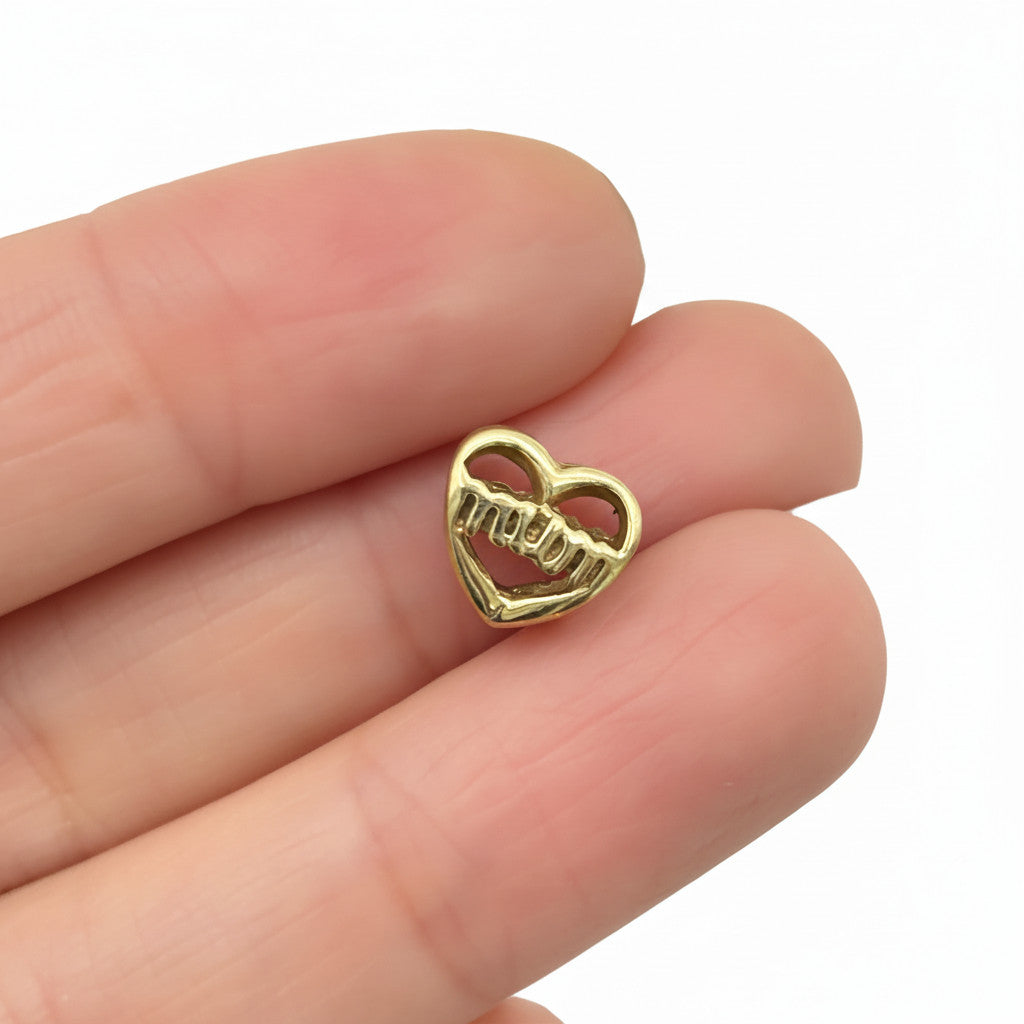 NZGD | 9K (9ct) Gold Heart Charm - Mum