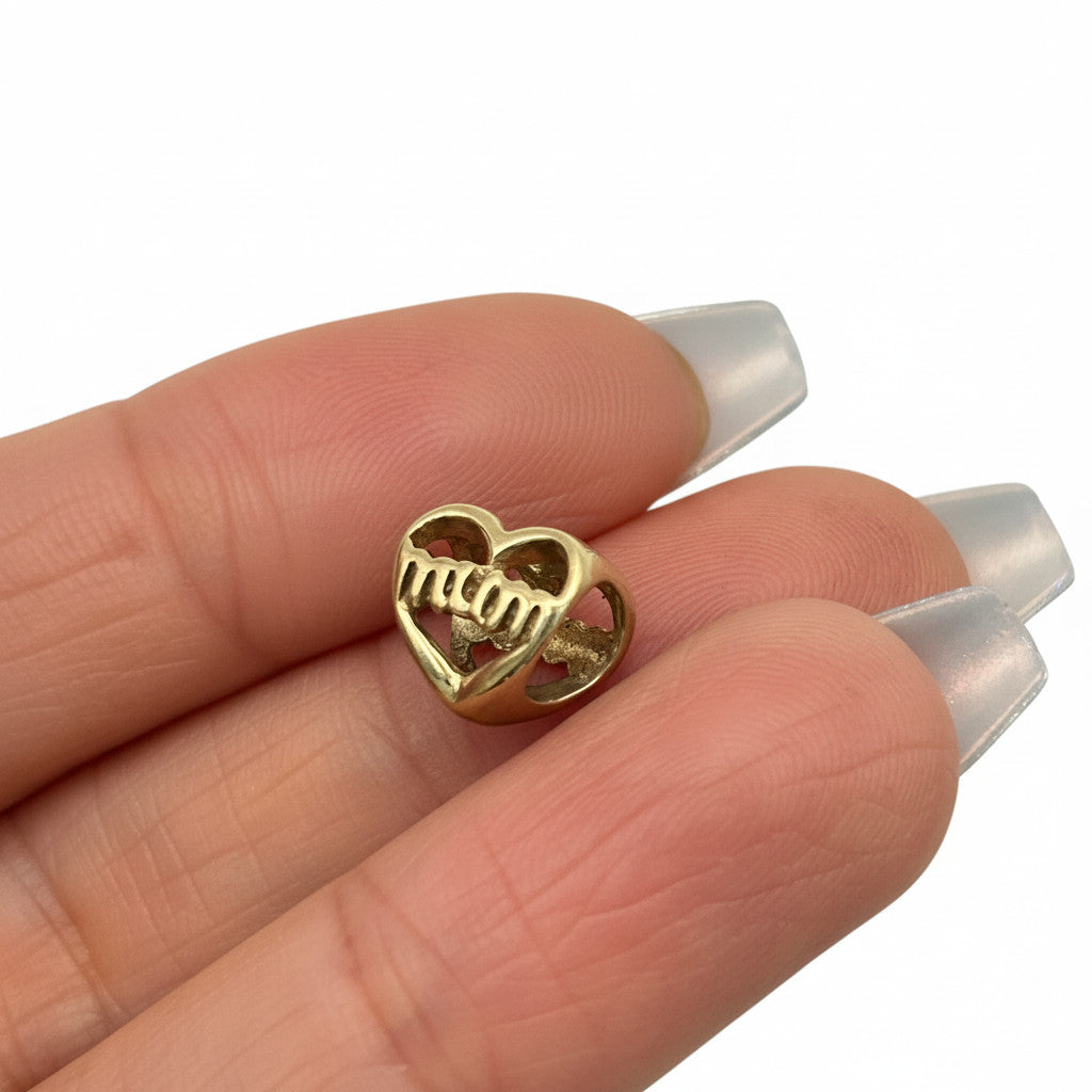 NZGD | 9K (9ct) Gold Heart Charm - Mum