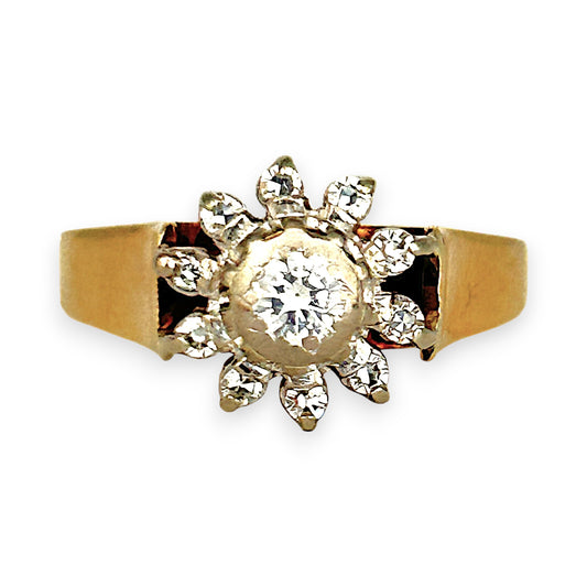 GOLD DEAL | FLASH SALE 18ct (18K) Gold Luxurious Diamond 0.29ct Cluster Ring Valuation $2,990