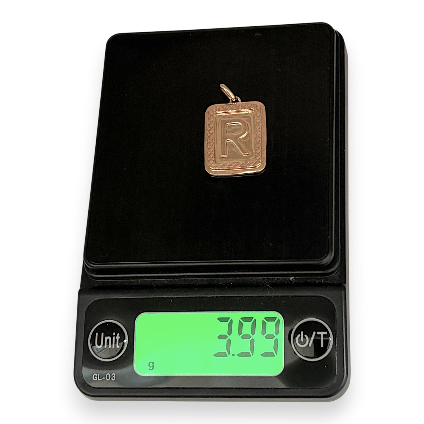 NZGD | 9ct Gold Radiant Initial “R” Pendant