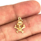GOLD DEAL | 9K (9ct) Gold Rogue Skull Emblem Pendant/Charm