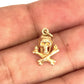 GOLD DEAL | 9K (9ct) Gold Rogue Skull Emblem Pendant/Charm