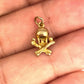 GOLD DEAL | 9K (9ct) Gold Rogue Skull Emblem Pendant/Charm