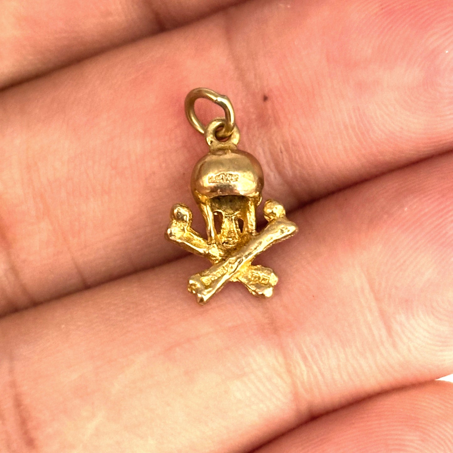 GOLD DEAL | 9K (9ct) Gold Rogue Skull Emblem Pendant/Charm
