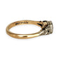 GOLD DEAL | 18ct (18K) (18K) Y/W Gold Diamond Hand Made Estate Ring Size N