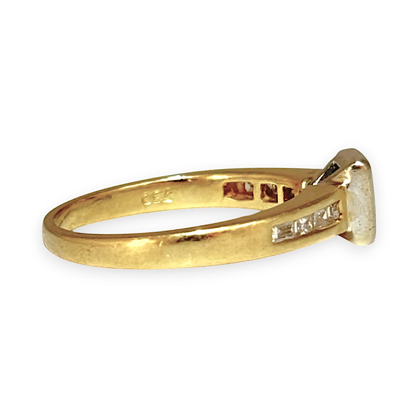 GOLD DEAL | 18ct (18K) Y/W Gold Princess Cut Diamond Ring. Valuation $3,750