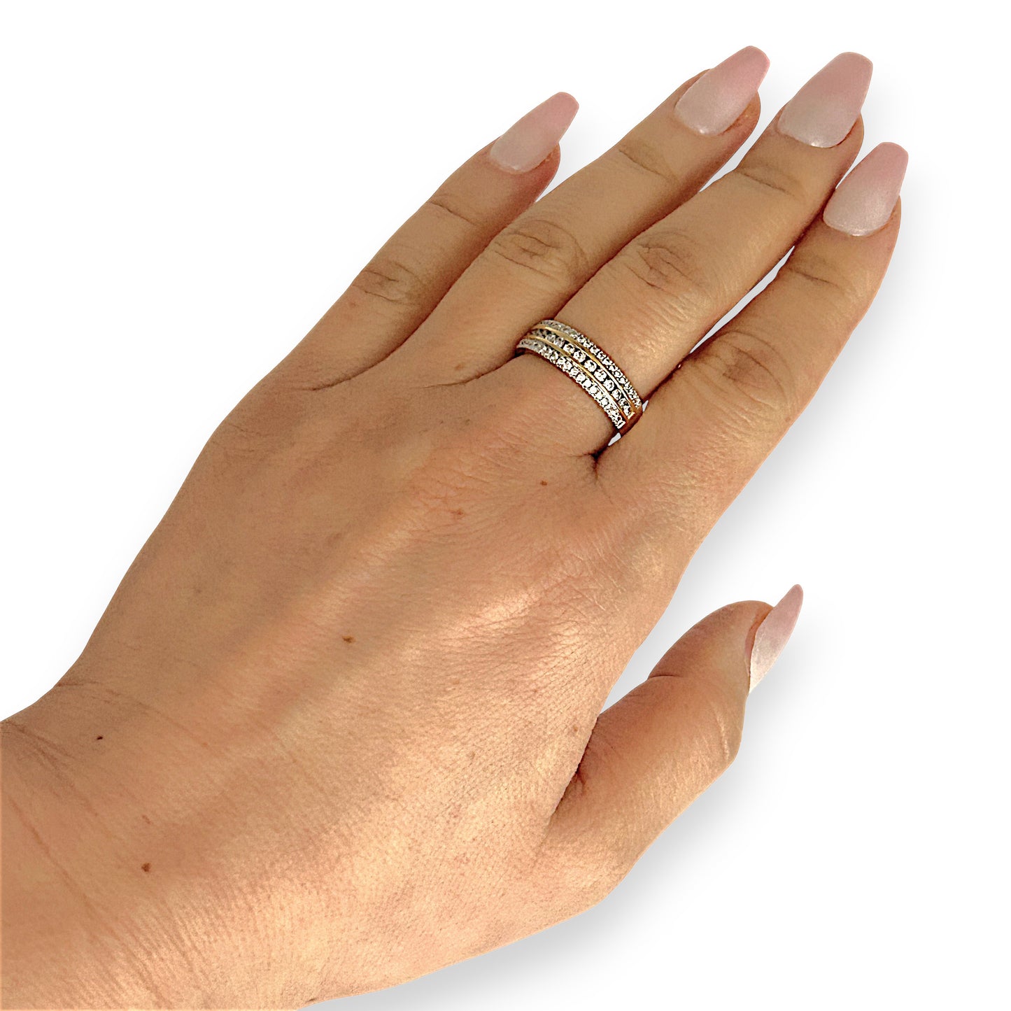 GOLD DEAL | 18ct (18K) Gold 3 Channel 0.50ct Diamond Set Ring Valuation $4,050