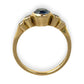 GOLD DEAL | 18ct (18K) Gold Blue Sapphire & Diamond Hand Made Ring Size K