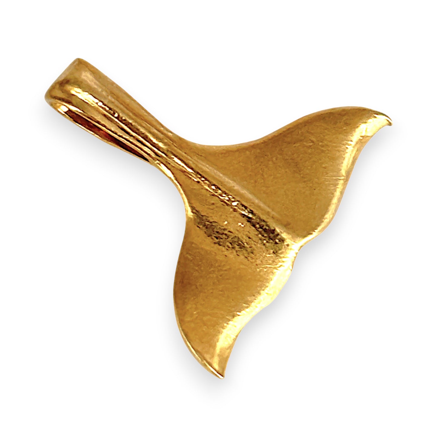 GOLD DEAL | 9kt Gold Ocean Arc Whale Tail Pendant