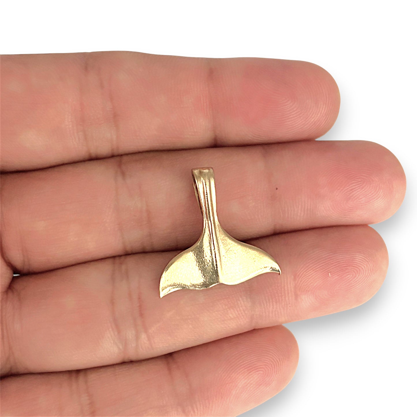 GOLD DEAL | 9kt Gold Ocean Arc Whale Tail Pendant