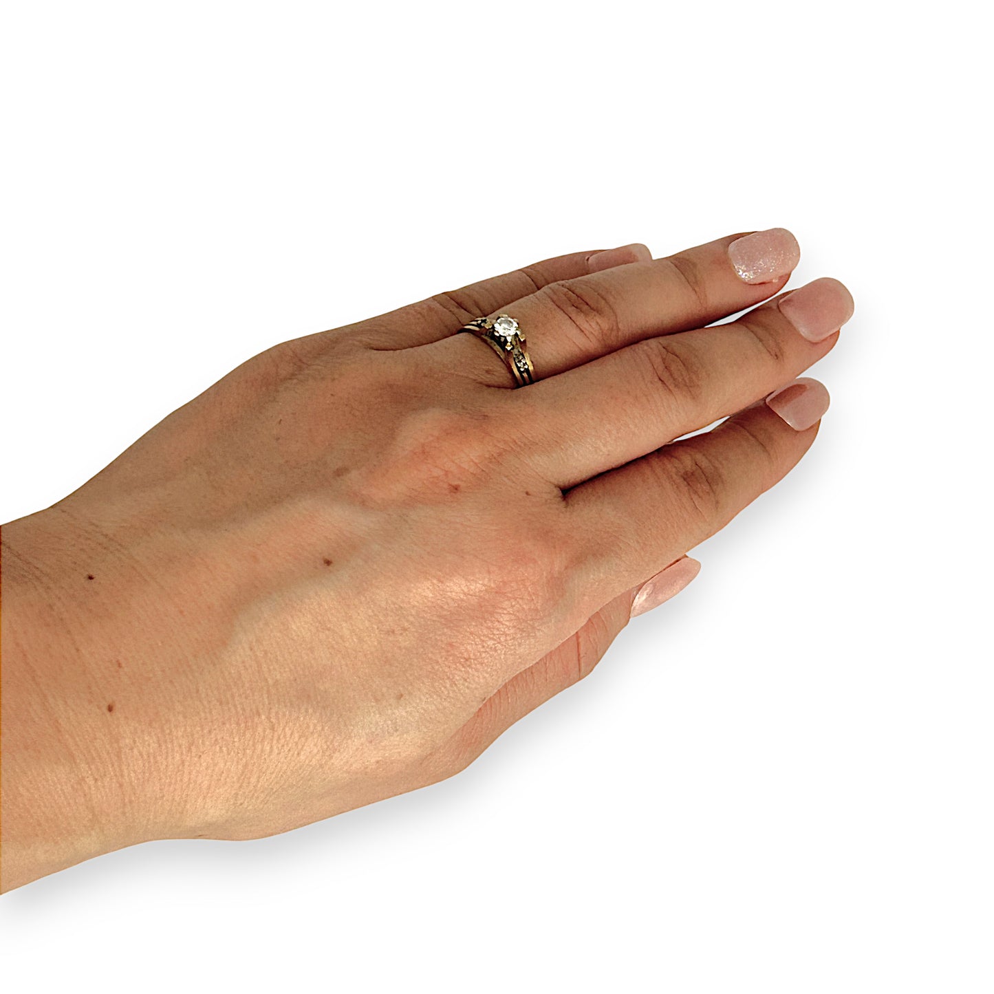 GOLD DEAL | 18ct (18K) Gold Solitaire Diamond 0.25ct Ring Size M1/2