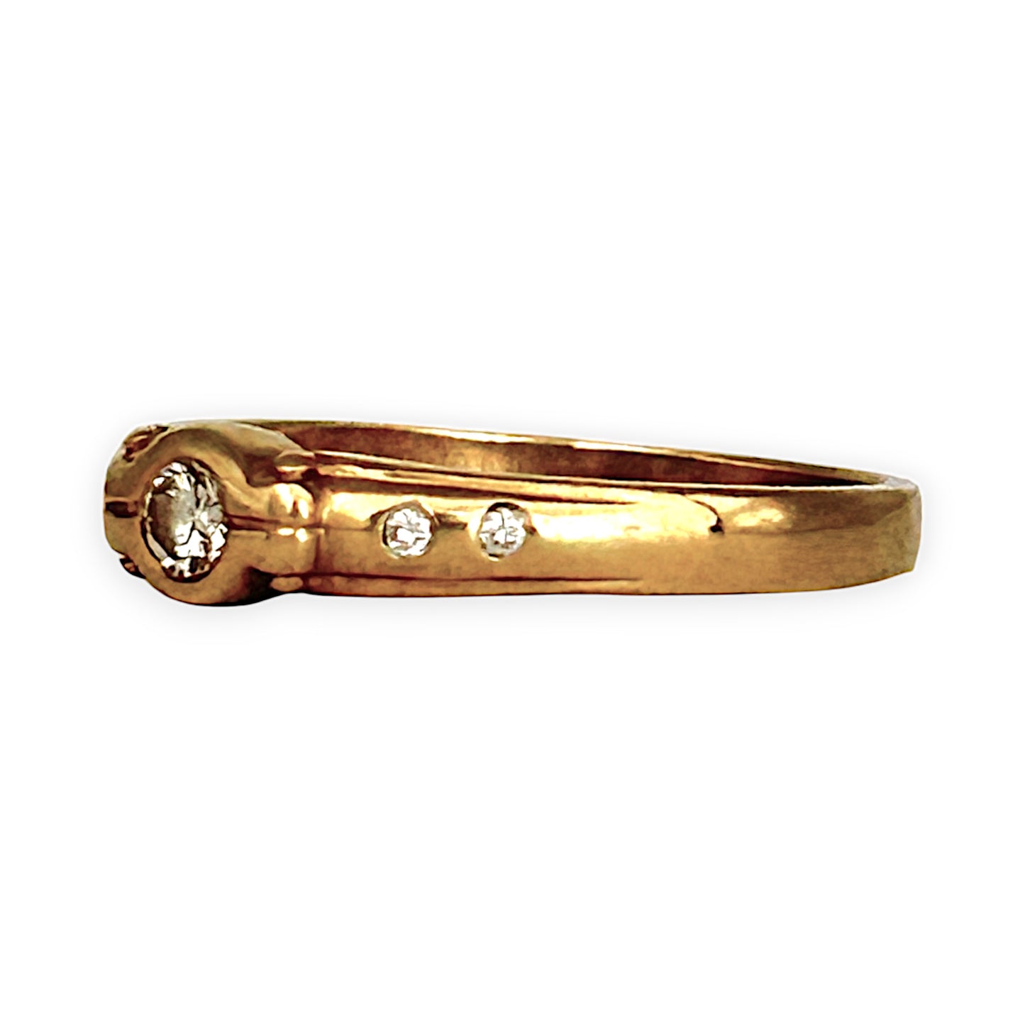 GOLD DEAL | 18ct (18K) Gold Set Of 5 Dazzling Diamond Ring Size Q