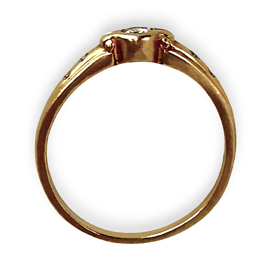 GOLD DEAL | 18ct (18K) Gold Set Of 5 Dazzling Diamond Ring Size Q