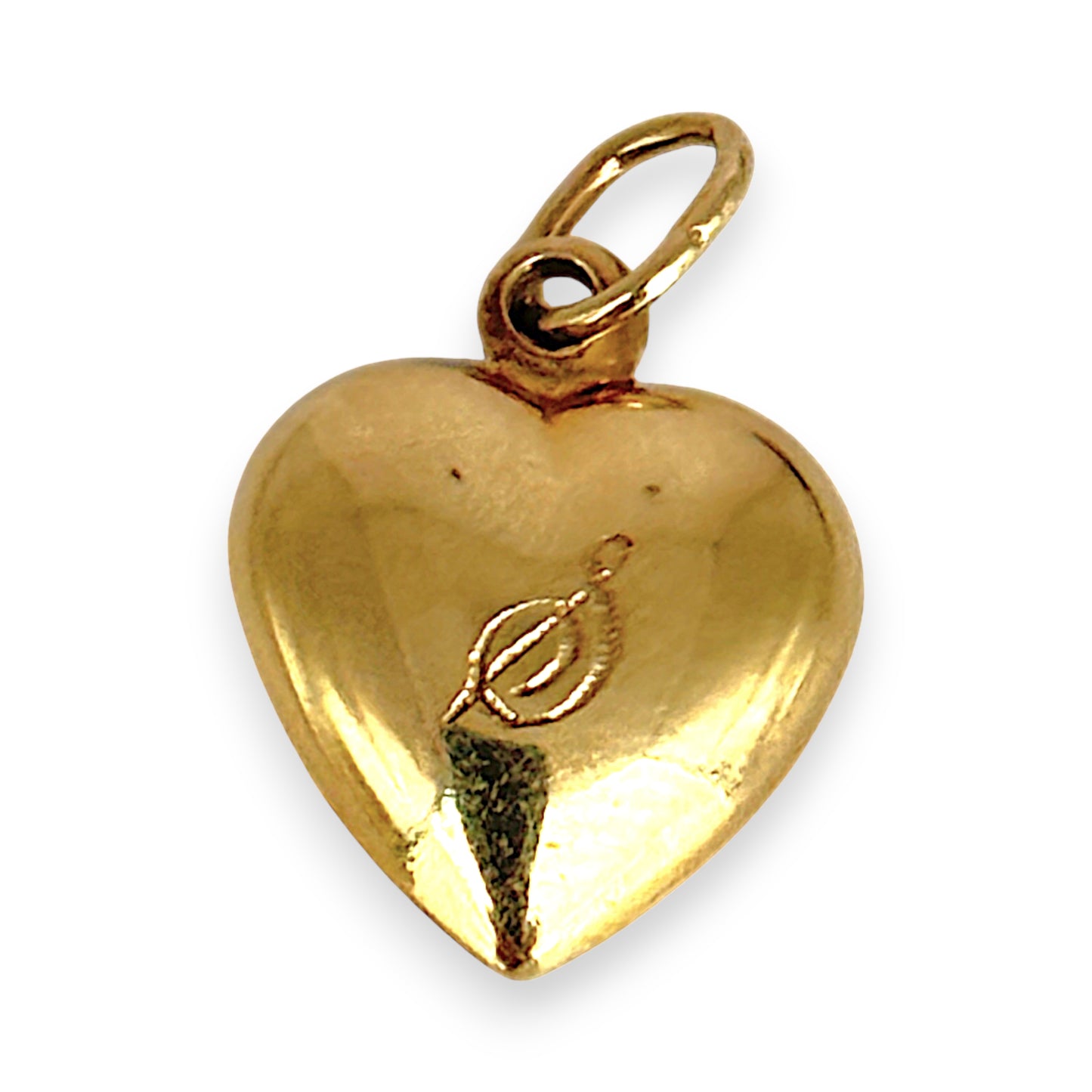 GOLD DEAL | 9kt Gold Dual Embrace Heart Pendant - Letter R