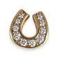 NZGD | 9ct Gold Opulent Blessing Gem‑Set Horseshoe Pendant