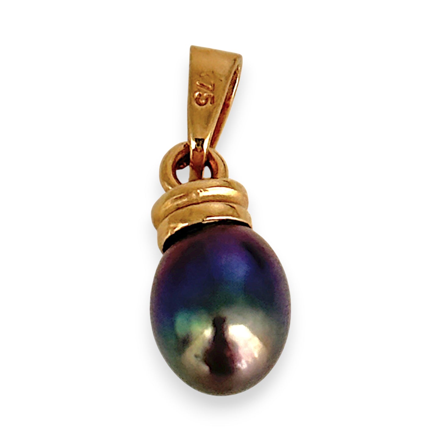 GOLD DEAL | 9kt Gold Midnight Glow – Black Pearl Pendant