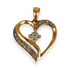 XMAS DEAL | 9kt Gold Aurielle Heart Pendant with Diamonds