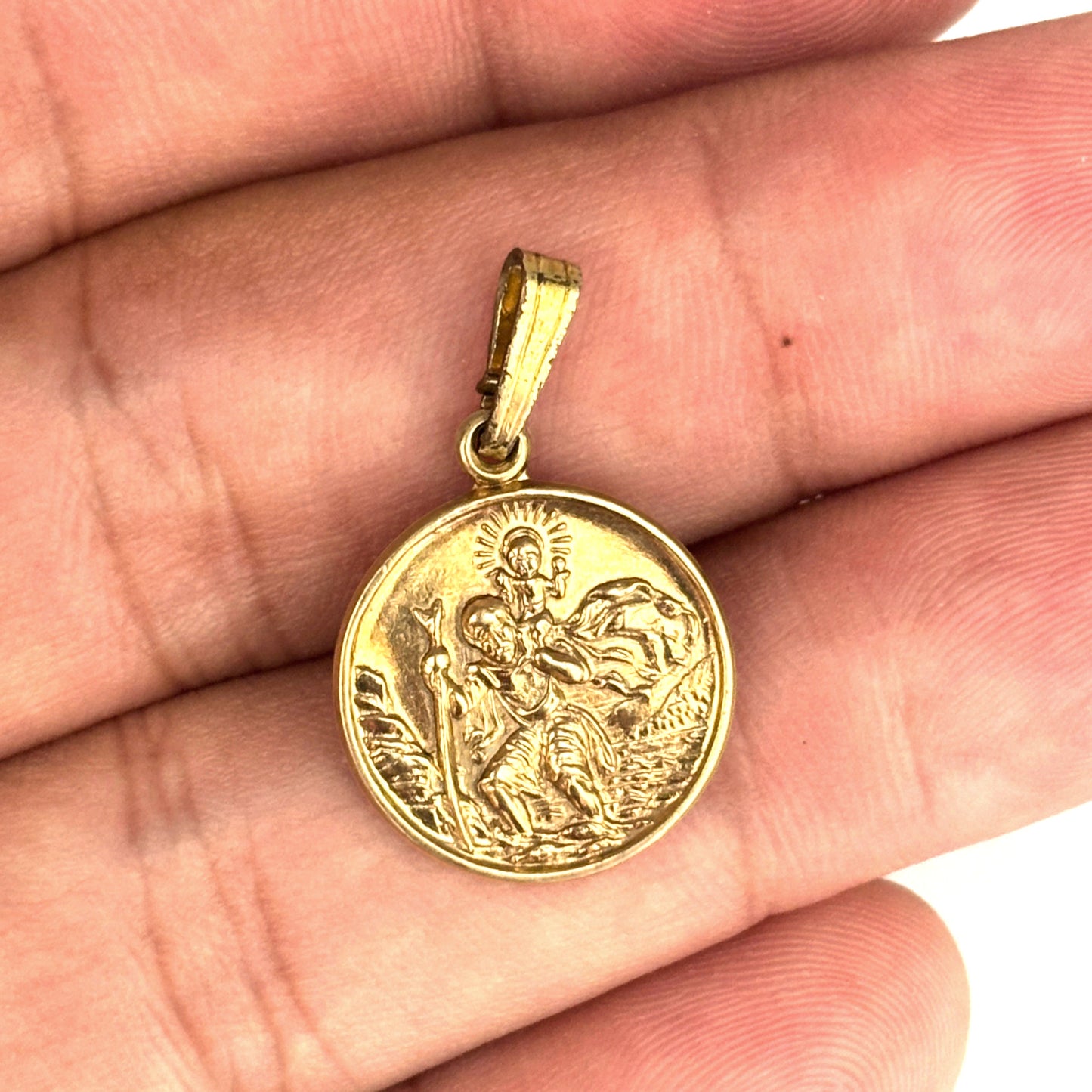 NZGD | 9ct Gold Saint Christopher Medallion Pendant