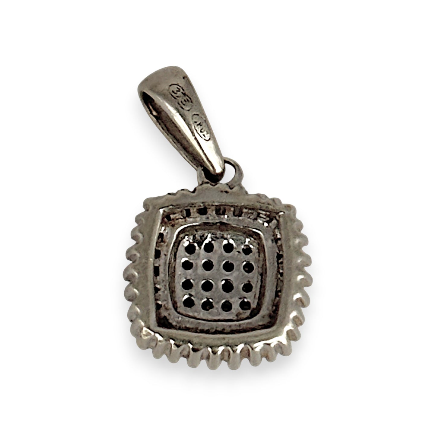 XMAS DEAL | 9kt White Gold Lucent Pendant with Diamonds