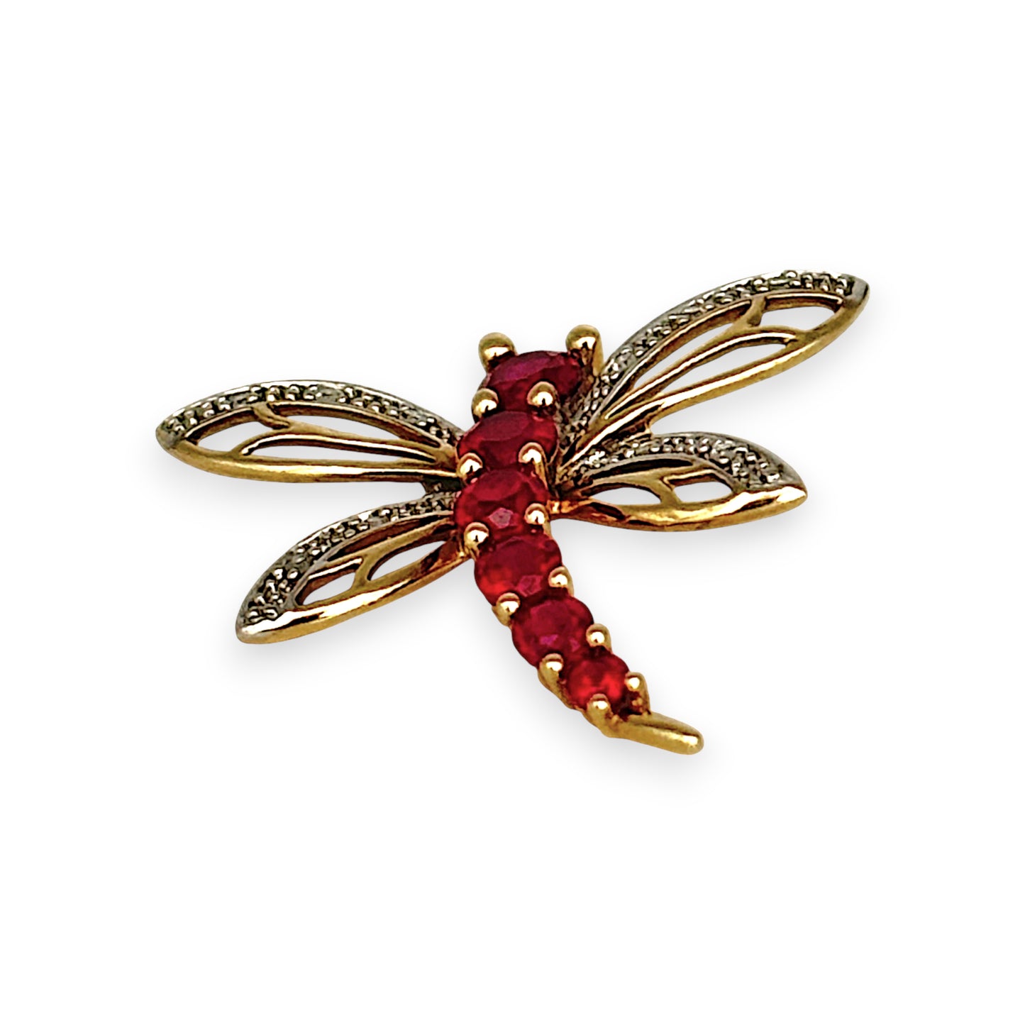 XMAS DEAL | 9kt Gold Crimson Flight Pendant - Dragon Fly