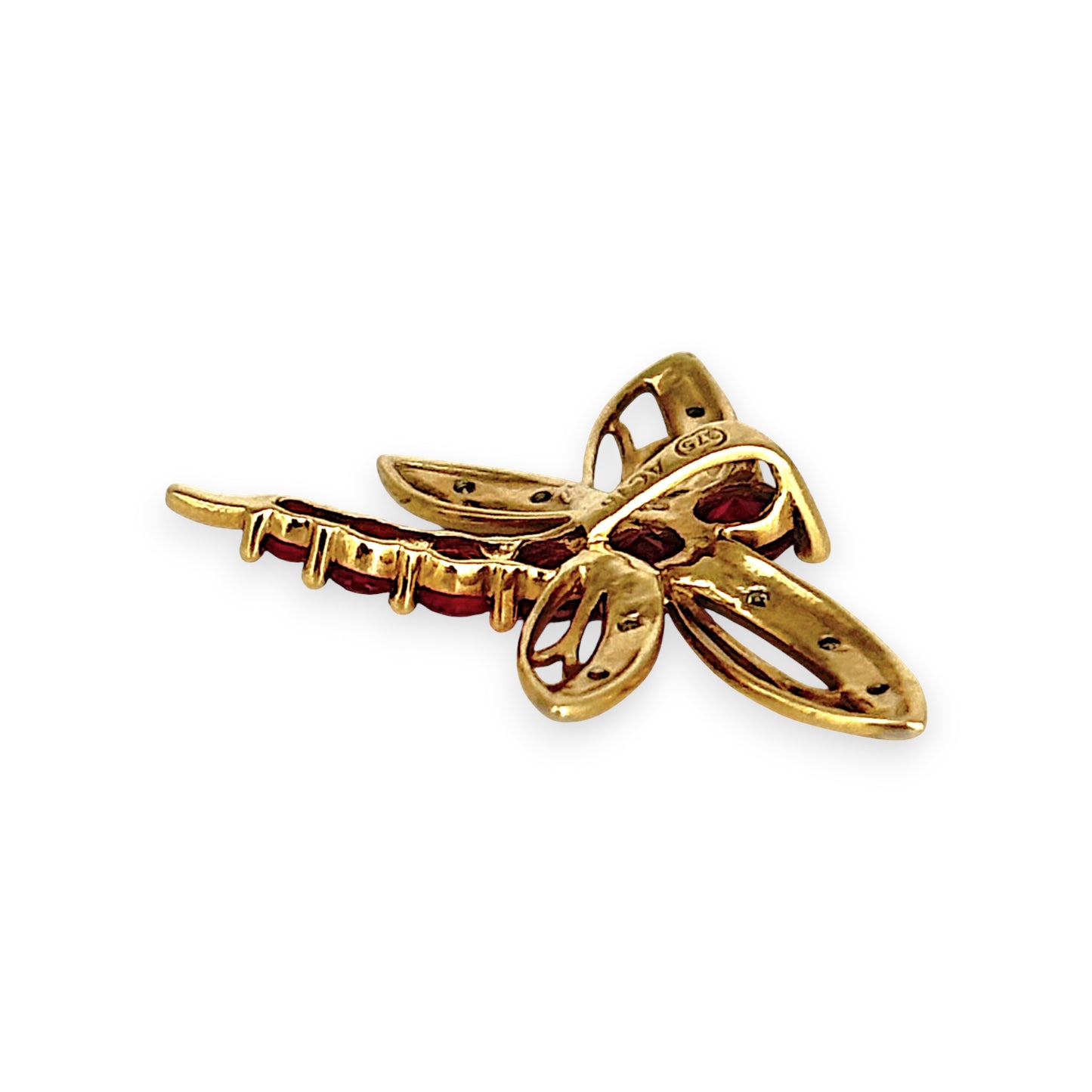 XMAS DEAL | 9kt Gold Crimson Flight Pendant - Dragon Fly