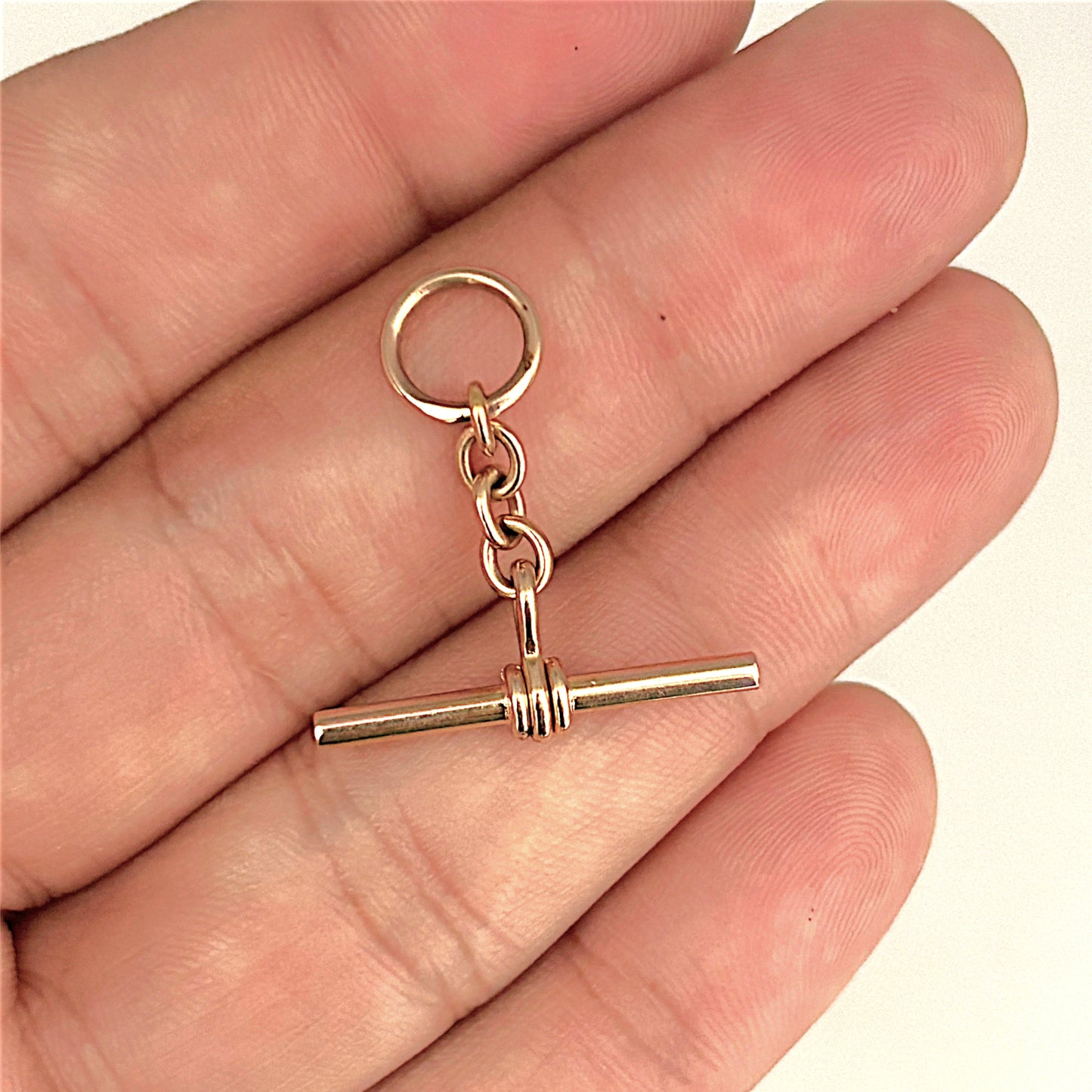 GOLD DEAL | 9kt Rose Gold Heritage Link T Bar Pendant