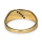 GOLD DEAL | 14ct (14K) Gold Diamond Signet Ring Size W