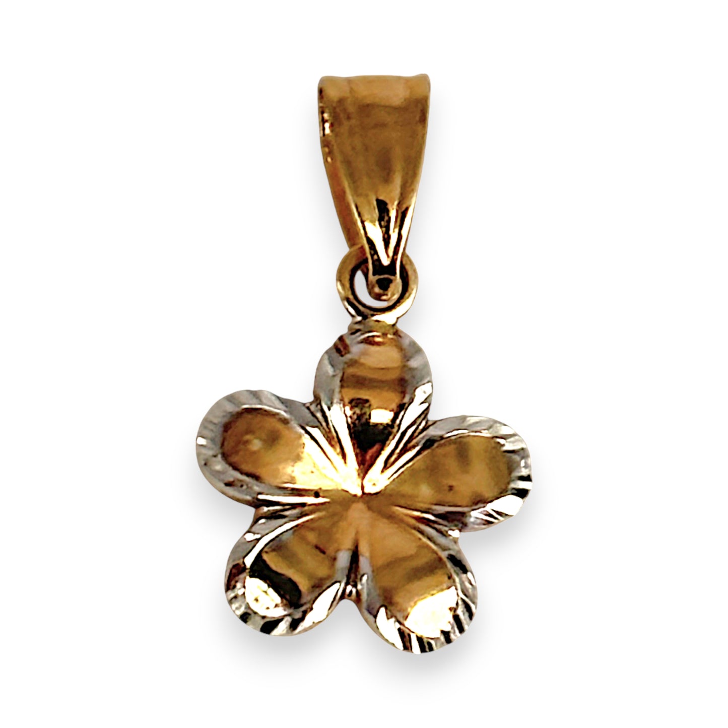 GOLD DEAL | 9kt Y/W Gold Petal Glow Pendant