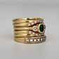 GOLD DEAL | 9kt Gold Emerald & Diamond Harmony Ring Valuation $5,400