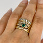GOLD DEAL | 9kt Gold Emerald & Diamond Harmony Ring Valuation $5,400