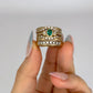 GOLD DEAL | 9kt Gold Emerald & Diamond Harmony Ring Valuation $5,400