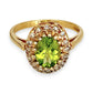 GOLD DEAL | 9kt Gold Halo of Eden Peridot Ring Valuation $2,100
