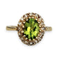 GOLD DEAL | 9kt Gold Halo of Eden Peridot Ring Valuation $2,100